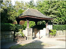 SE2837 : 'Lychgate' into Meanwood park, Leeds by Humphrey Bolton