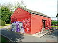 Decorated public convenience in Meanwood Park, Leeds