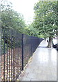 Railings alongside Southwark Park in Hawkstone Road