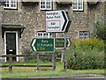 TL8675 : Roadsigns on the A134 Bury Road by Geographer