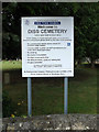 Diss Cemetery sign