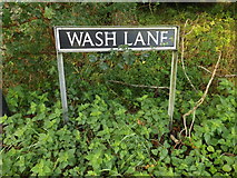TM1485 : Wash Lane sign by Geographer