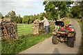 One man and his dog near Low Houses