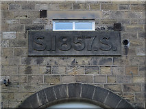 SE2837 : Datestone on the former Highbury Works by Stephen Craven