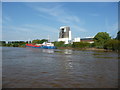 Boat moored at the works jetty, Howdendyke