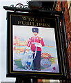 Welch Fusilier(s) name sign, Wrexham