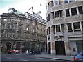 London Wall at the junction of Moorgate