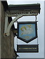 Sign for the Corporation Arms, Longridge