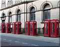 Phone boxes, Market Street, Preston