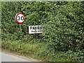 Pakenham Village Name sign on Ixworth Road