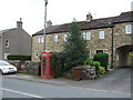 Telephone box and cottages, Wigglesworth