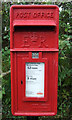 Close up, Elizabeth II postbox on Ribchester Road, Dinckley