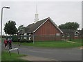 Mormon  church  at  entrance  to  Crosshills  Lane