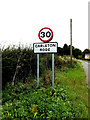 Carleton Rode Village Name sign on Church Road