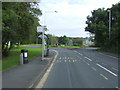 Bus stop and shelter on Pittman Way