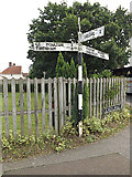 TM1686 : Signpost & School Road sign on School Road by Geographer