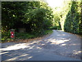 Drive and Royal Mail post box on Handcross Road