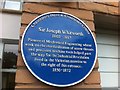 Sir Joseph Whitworth plaque