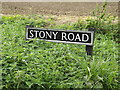TM1686 : Stony Road sign by Geographer