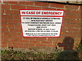 Bridge sign on Glebe Road Railway Bridge