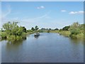 SE5840 : Narrowboat on the River Ouse at Lord's Ings by Christine Johnstone