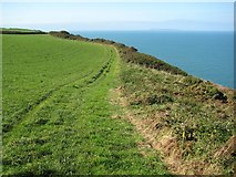 SS2727 : The coast path above Exmansworthy Cliff by Philip Halling