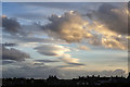 NJ2370 : An interesting sky over Lossiemouth by Walter Baxter