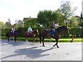 Horse riders at junction of Stonepit Lane and Withybed Lane