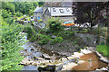 Stream and waterfall at Llangynidr