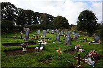 SK4467 : Graveyard at All Saints Church, Heath by Ian S