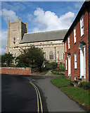 TM4249 : Orford: Church Street and St Bartholomew's Church by John Sutton