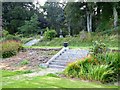 NJ7407 : Dunecht House - Garden steps by Stanley Howe