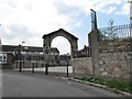 The historic archway of the former Linenhall Square Barracks