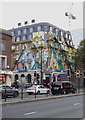 Decorated building in Euston Road