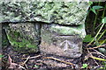 Benchmark on barn beside Gale Lane