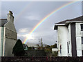 SH5738 : Rainbow over Porthmadog by John Lucas