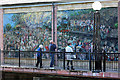 NT4936 : An artwork mural at Douglas Bridge, Galashiels by Walter Baxter