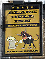 The Black Bull Inn sign at Earlston