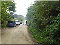 Teston Road viewed from the footpath from Kings Hill