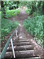 Footpath from A610 towards rear of Hempshill Hall