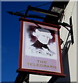 The Telegraph pub name sign, Castlefields, Shrewsbury