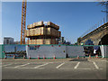 Start of a tower by Battersea Railway Bridge