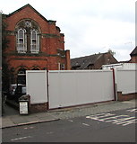 SJ6552 : Fenced-off former Methodist Church, Nantwich by Jaggery