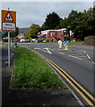 Bilingual warning sign - Patrol/Hebryngwr, St Dials, Cwmbran