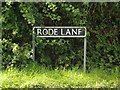 Rode Lane sign