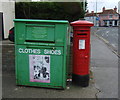 George V postbox outside Pakefield Post Office