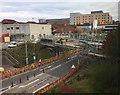 SJ8544 : Royal Stoke University Hospital: refurbishment of footbridge by Jonathan Hutchins