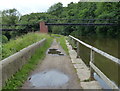 Pipebridge across the Leeds and Liverpool Canal