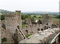 View North-east from Kidwelly Castle, Carmarthenshire