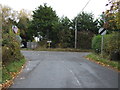 Minor road junction near Groby Farm